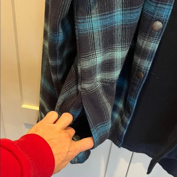 Orvis Orvis Navy and Teal Blue Flannel Shirt Lightweight Jackets Size L - Picture 7 of 7